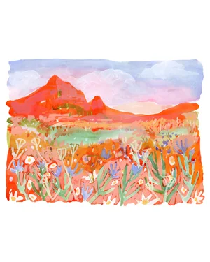 Zion Wildflowers Giclee Print by Melissa Lakey