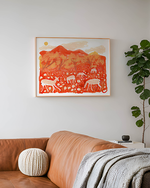 Deer in Zion Giclee Print 11x14 by Melissa Lakey