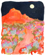Full Moon Over Zion Giclee Print by Melissa Lakey