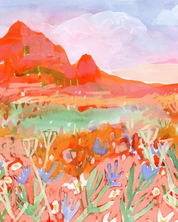 Zion Wildflowers Giclee Print by Melissa Lakey