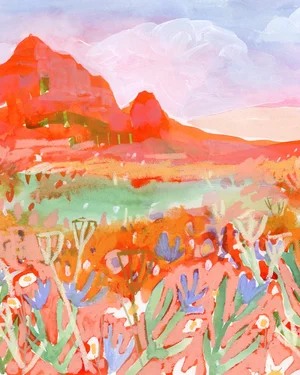 Zion Wildflowers Giclee Print by Melissa Lakey