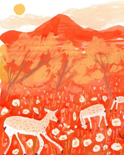 Deer in Zion Giclee Print 11x14 by Melissa Lakey