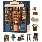 Indigo Story Parlor model with various miniature items.