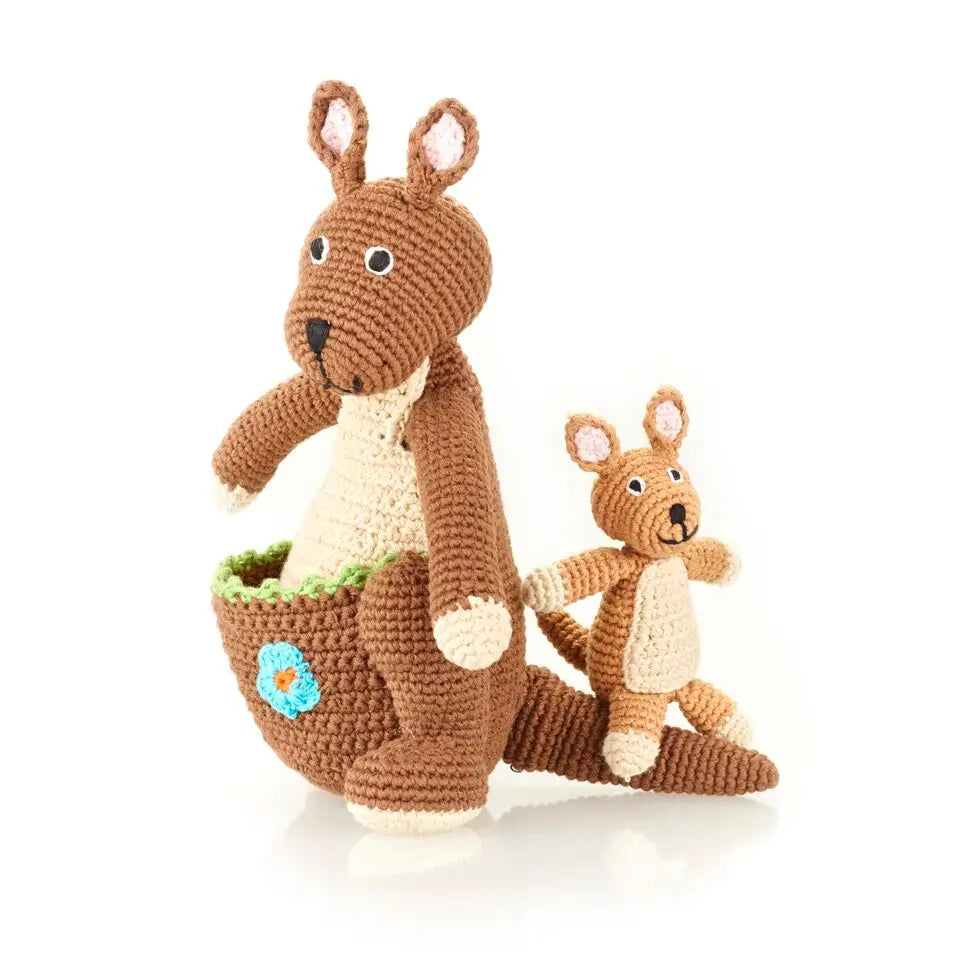Kangaroo with Kid - Handmade