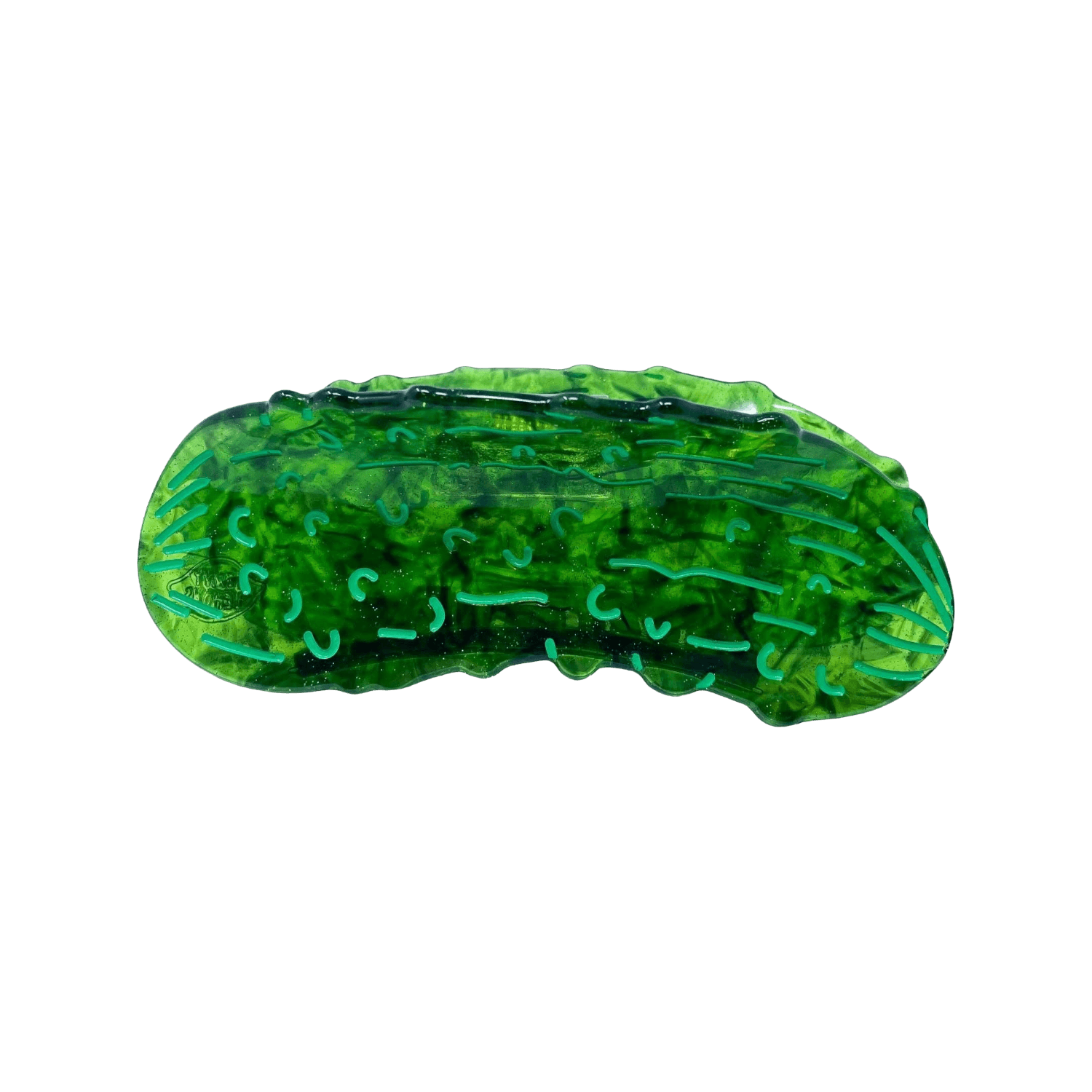 Green pickle-shaped hair claw clip