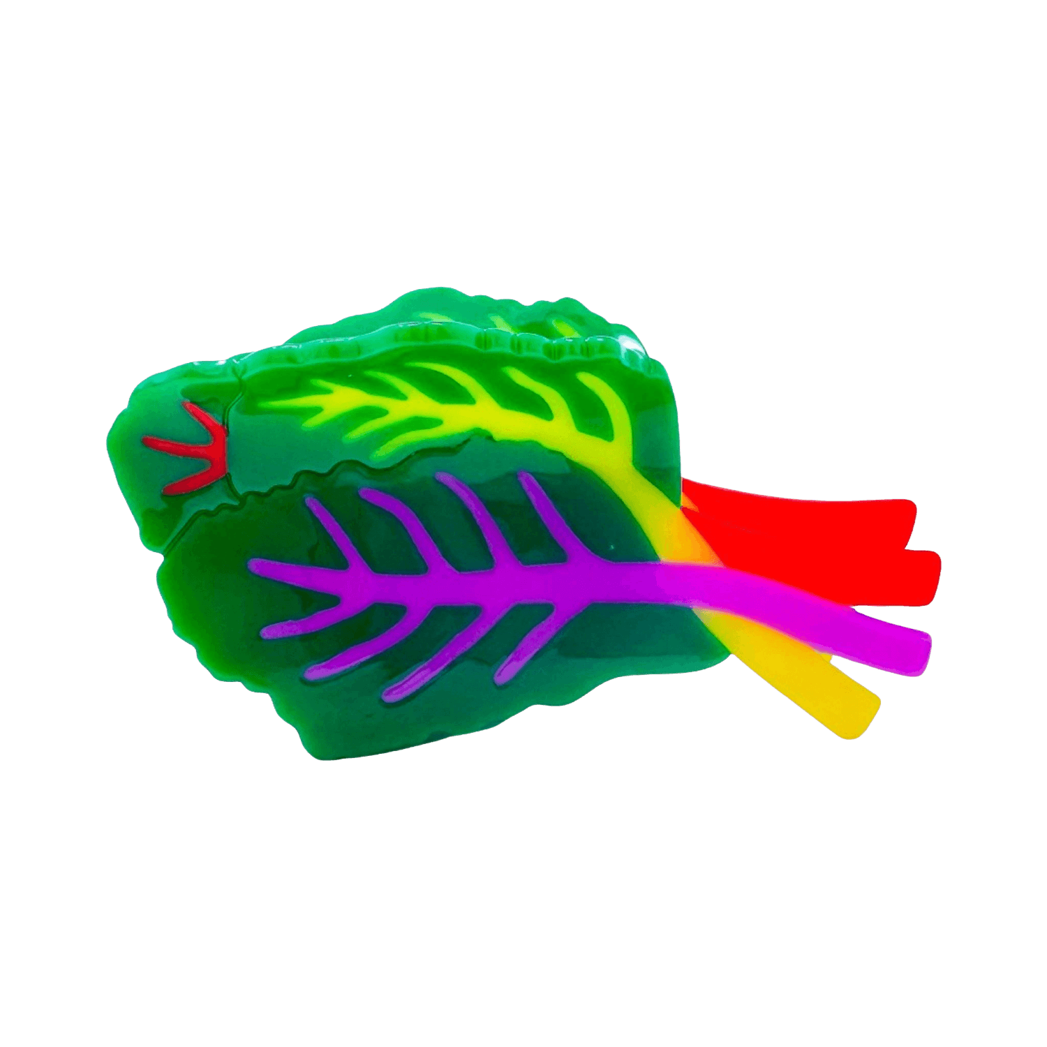Colorful leaf-shaped hair claw clip