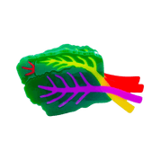Colorful leaf-shaped hair claw clip