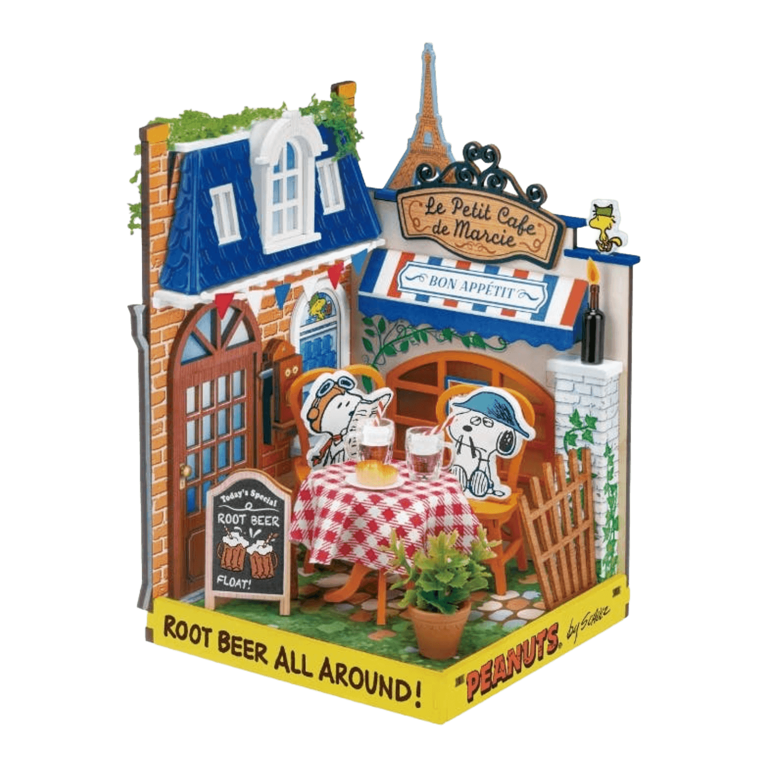 Le Petit Cafe with Snoopy & Spike | DIY Miniature Kit