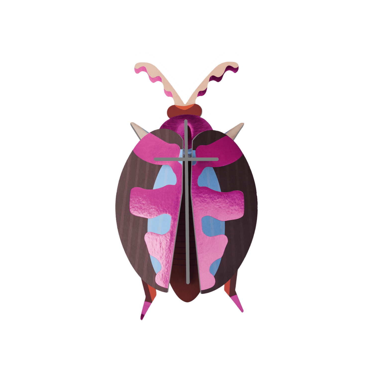Colorful beetle-shaped paper figurine. 
