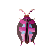 Colorful beetle-shaped paper figurine. 