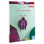 Packaging of Lumen Pink Beetle wall art with studio ROOF branding.