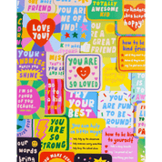 Colorful motivational cards with positive messages.