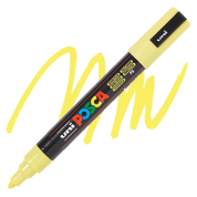Yellow marker with 'Uni Posca' branding on a black background