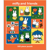 Miffy and friends puzzle box with colorful illustrations on an orange background