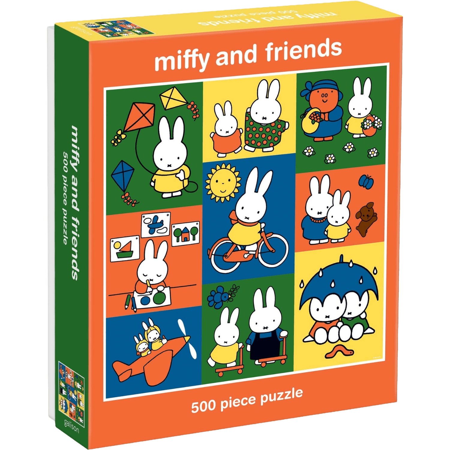 Puzzle box featuring Miffy and friends with colorful illustrations