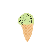 Mint Chocolate Chip Ice Cream | Mini Hair Claw Clip