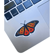 Monarch Butterfly, California Poppy | Sticker