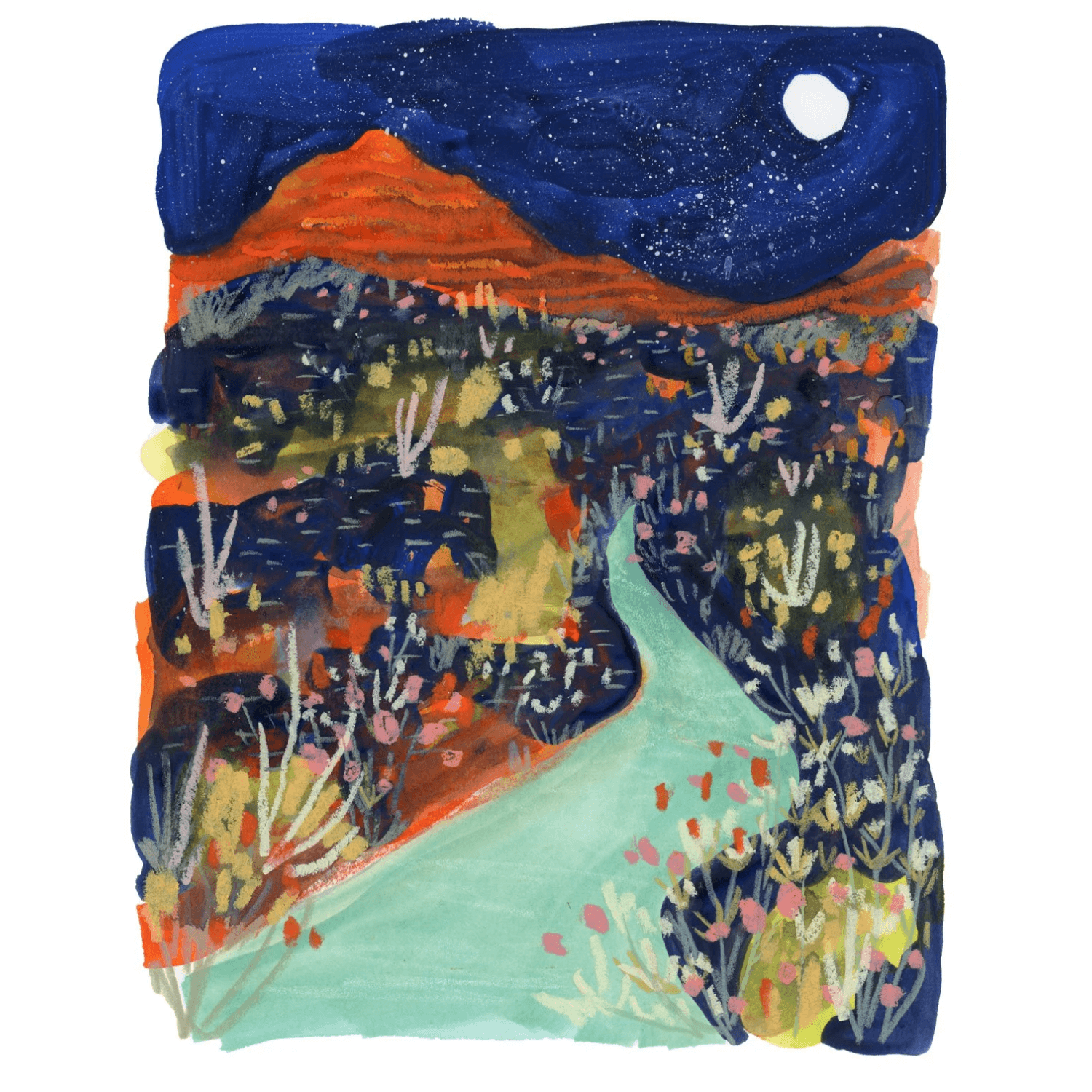 Night Under the Red Rocks | Multiple Sizes | Art Print