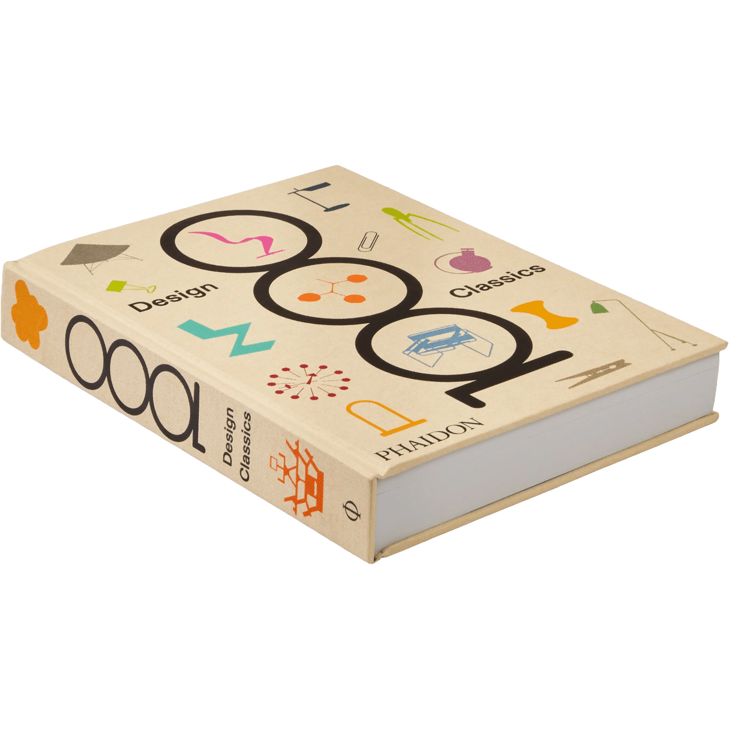 Book titled 'Design Classics' by Phaidon with geometric design on cover