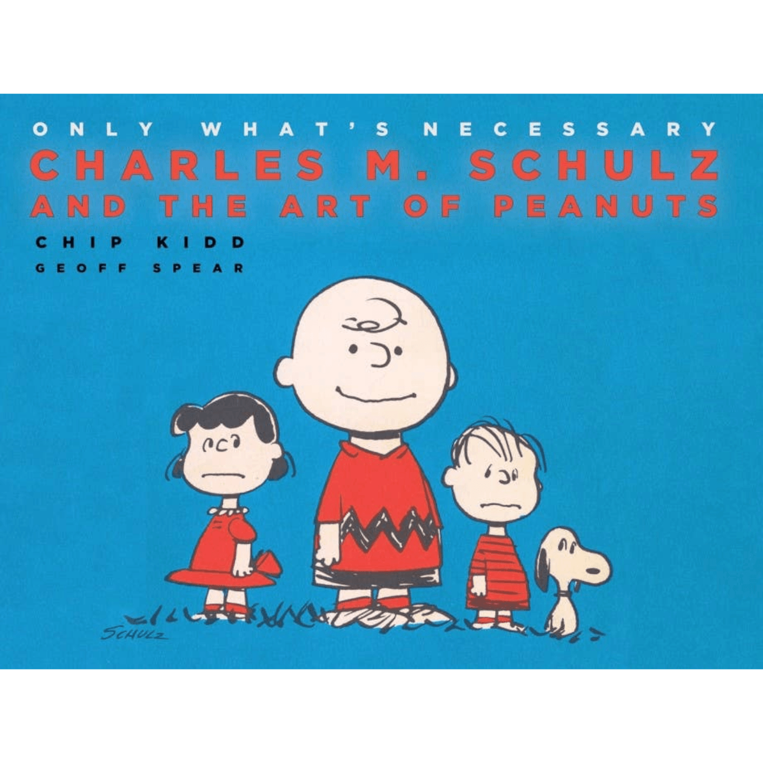 Book cover featuring Charlie Brown and friends with a blue background