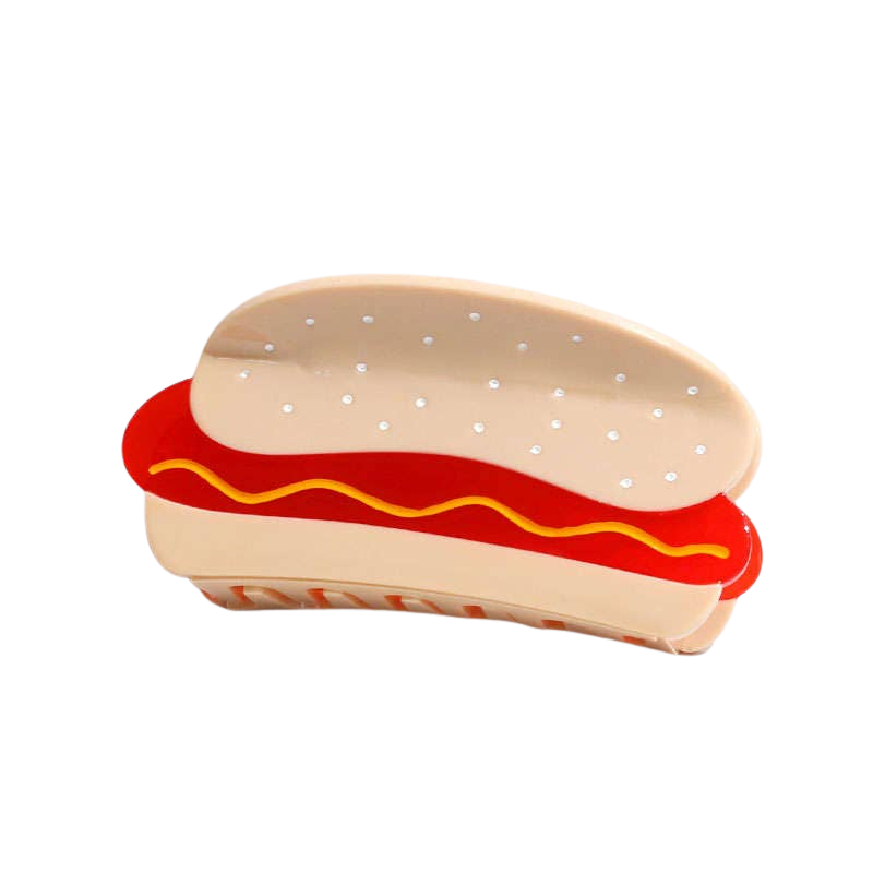 Large Hot Dog Hair Claw Clip