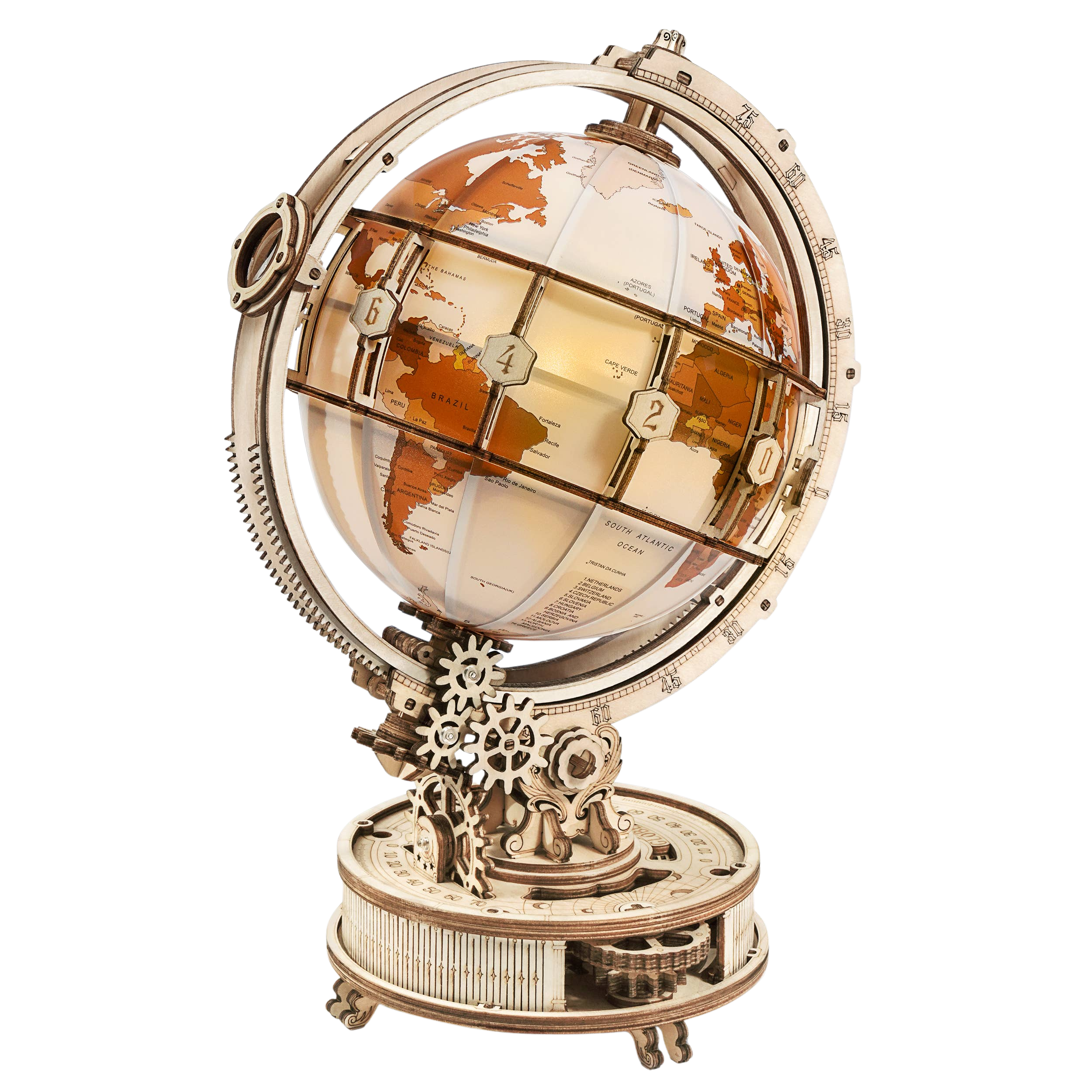 Luminous Globe: DIY Wooden Puzzle