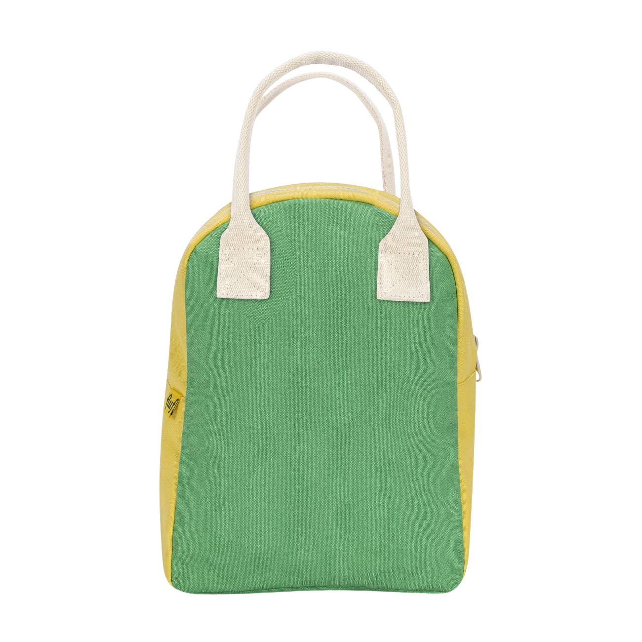 Tennis Organic Cotton Zipper Lunch Bag - Yellow and Green