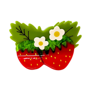 Large Strawberries and Flowers Hair Claw Clip