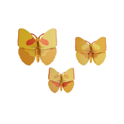 Yellow Butterflies Set of 3: 3D DIY Wall Art Kit