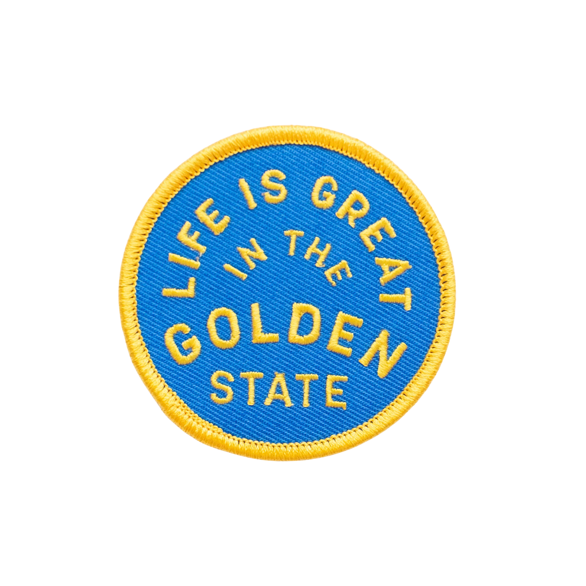 Life Is Great In The Golden State Embroidered Iron on Patch