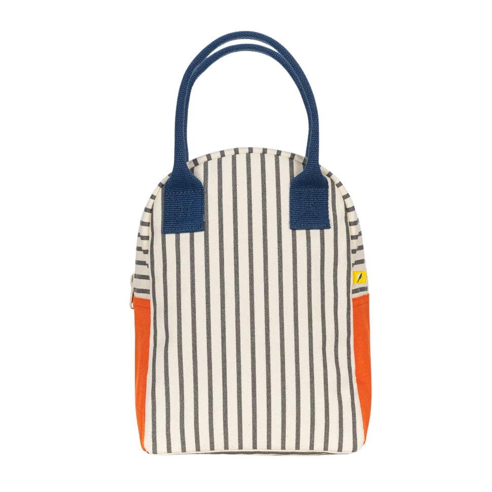 Pencil Stripe Nautical Zipper Lunch Bag