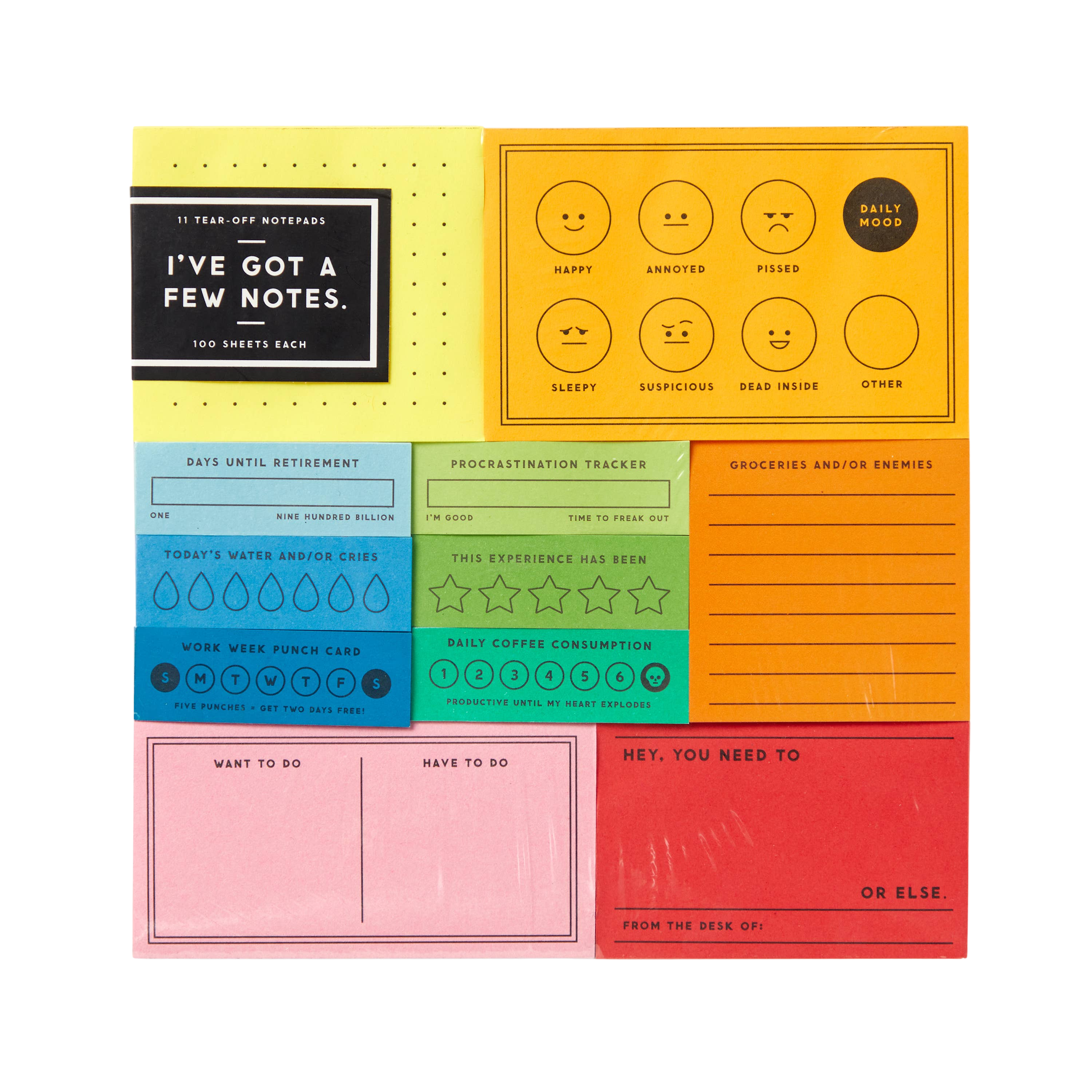 I've Got A Few Notes Tear-off Notepad Set
