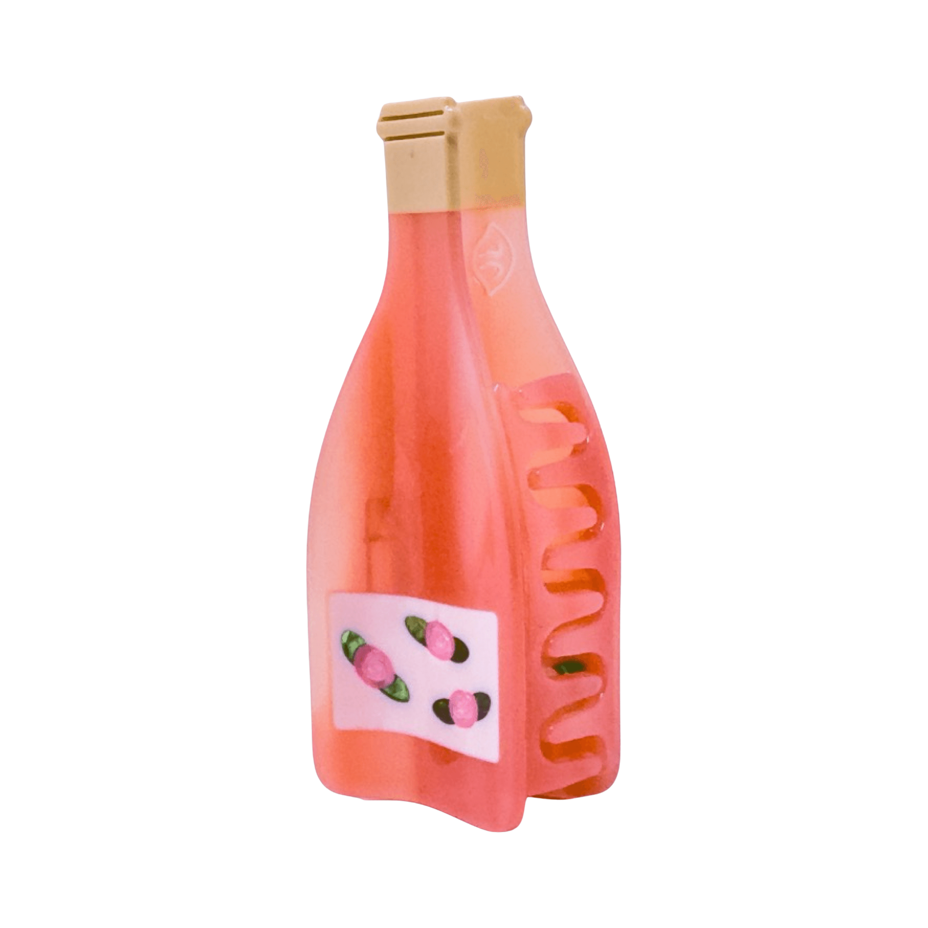 Large Rose Wine Bottle Hair Claw Clip