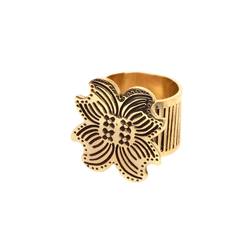 Amy Brass Bandana Slide Ring