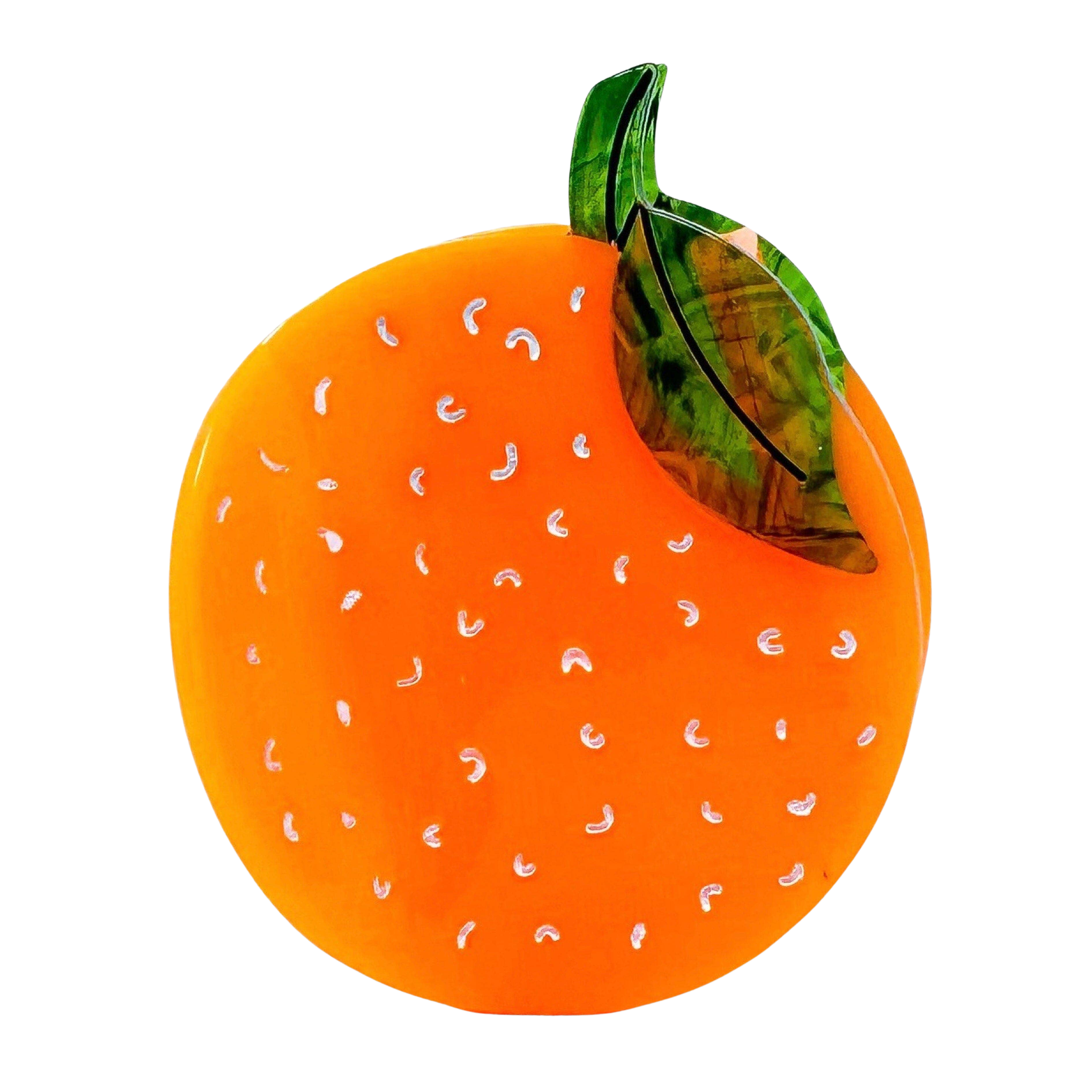 Midi Orange Hair Claw Clip