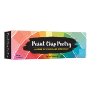 Box of 'Paint Chip Poetry' game with colorful design