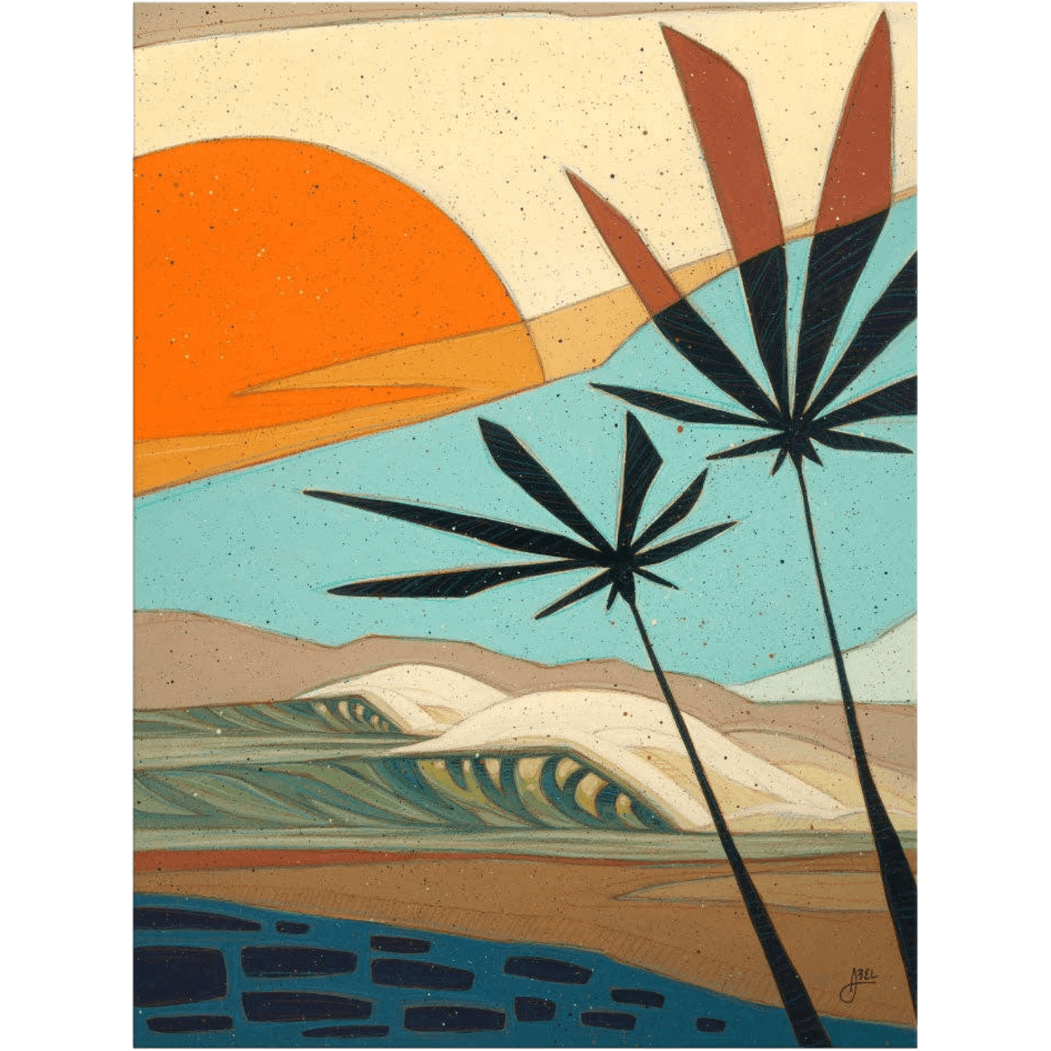 Palm Life | 9" x 12" | Art Print