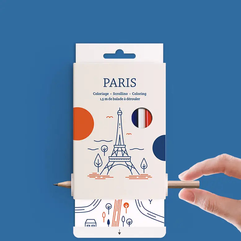 Paris Coloring Scroll