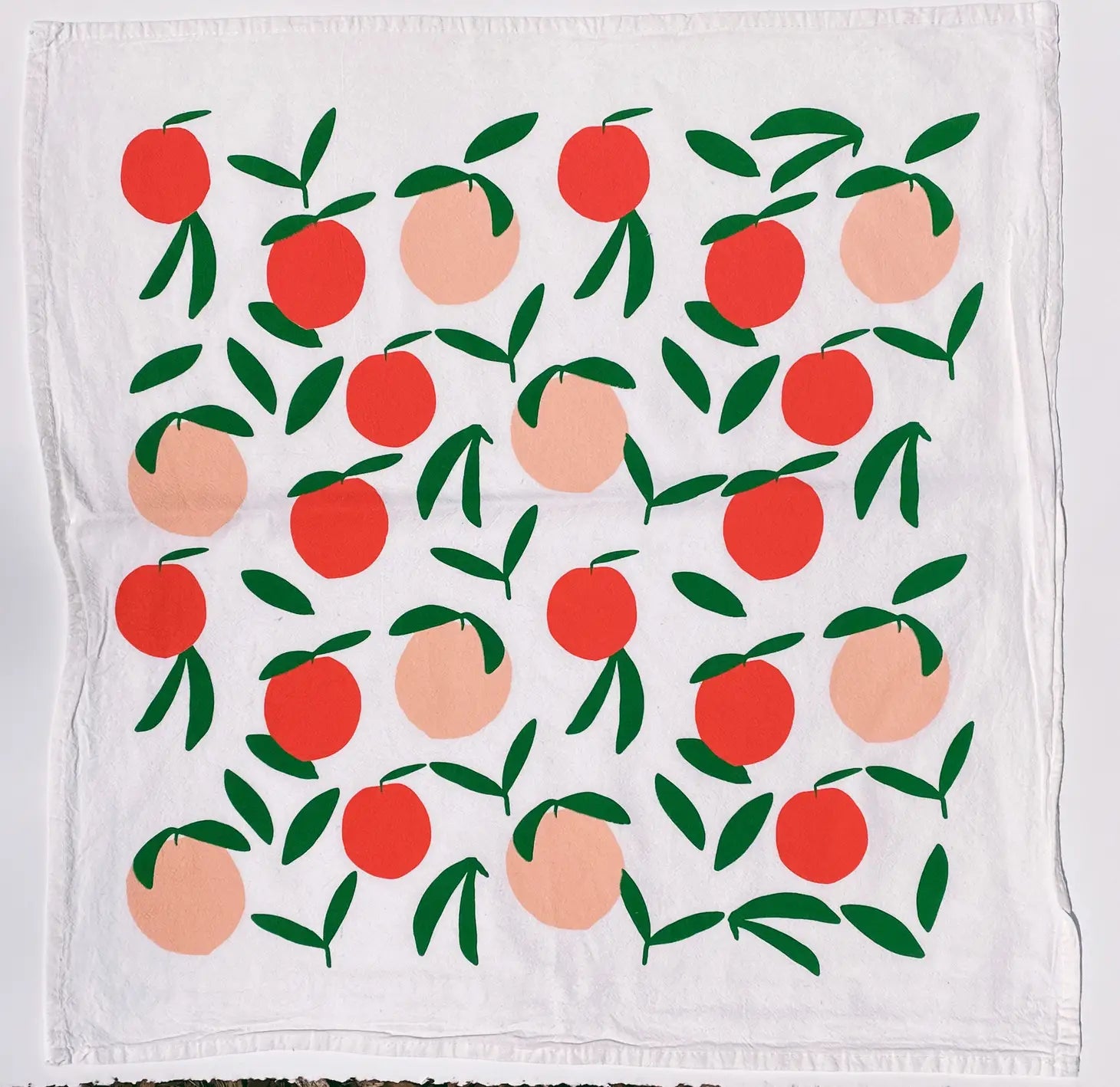 White Peach Cotton Tea Towel