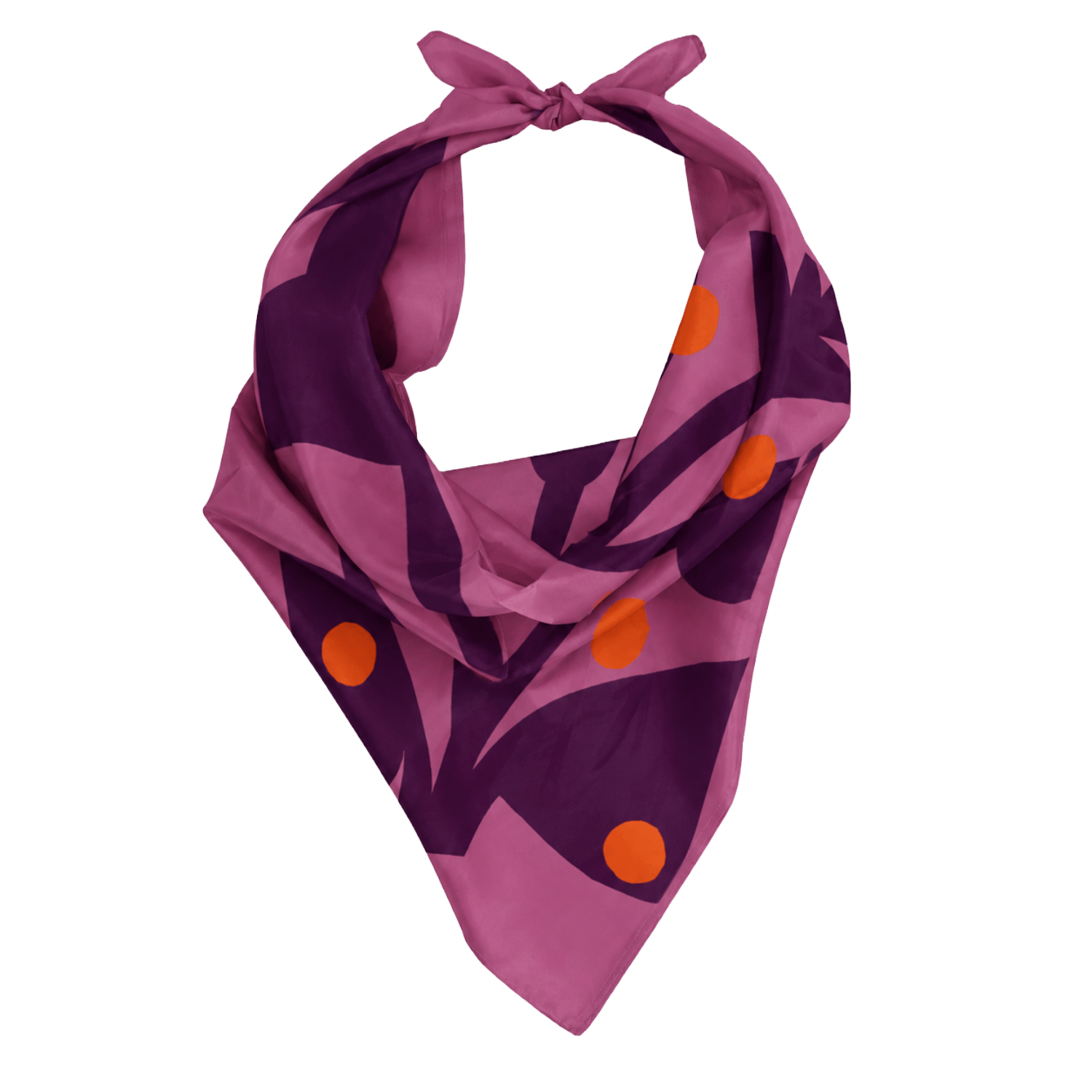 Purple & Red Botanical | 100% Silk Scarf