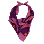 Purple & Red Botanical | 100% Silk Scarf