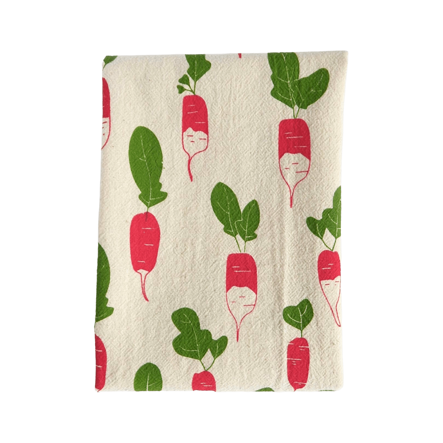 Patterned towel with radish design