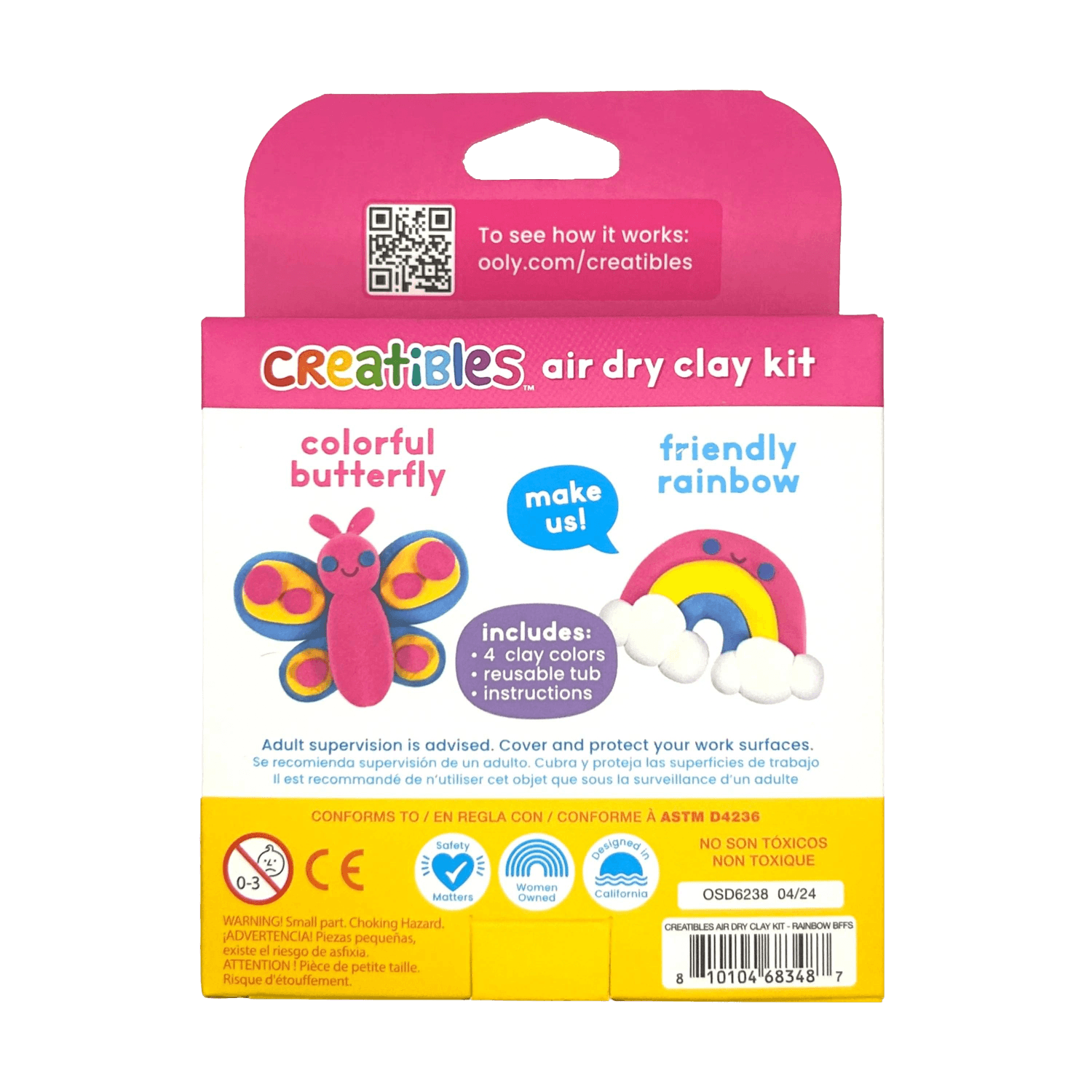 Rainbow Pals | Creatibles Air Dry Clay Kit