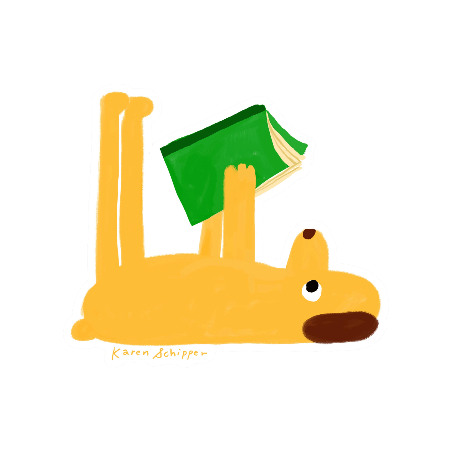 Reading Dog | Sticker