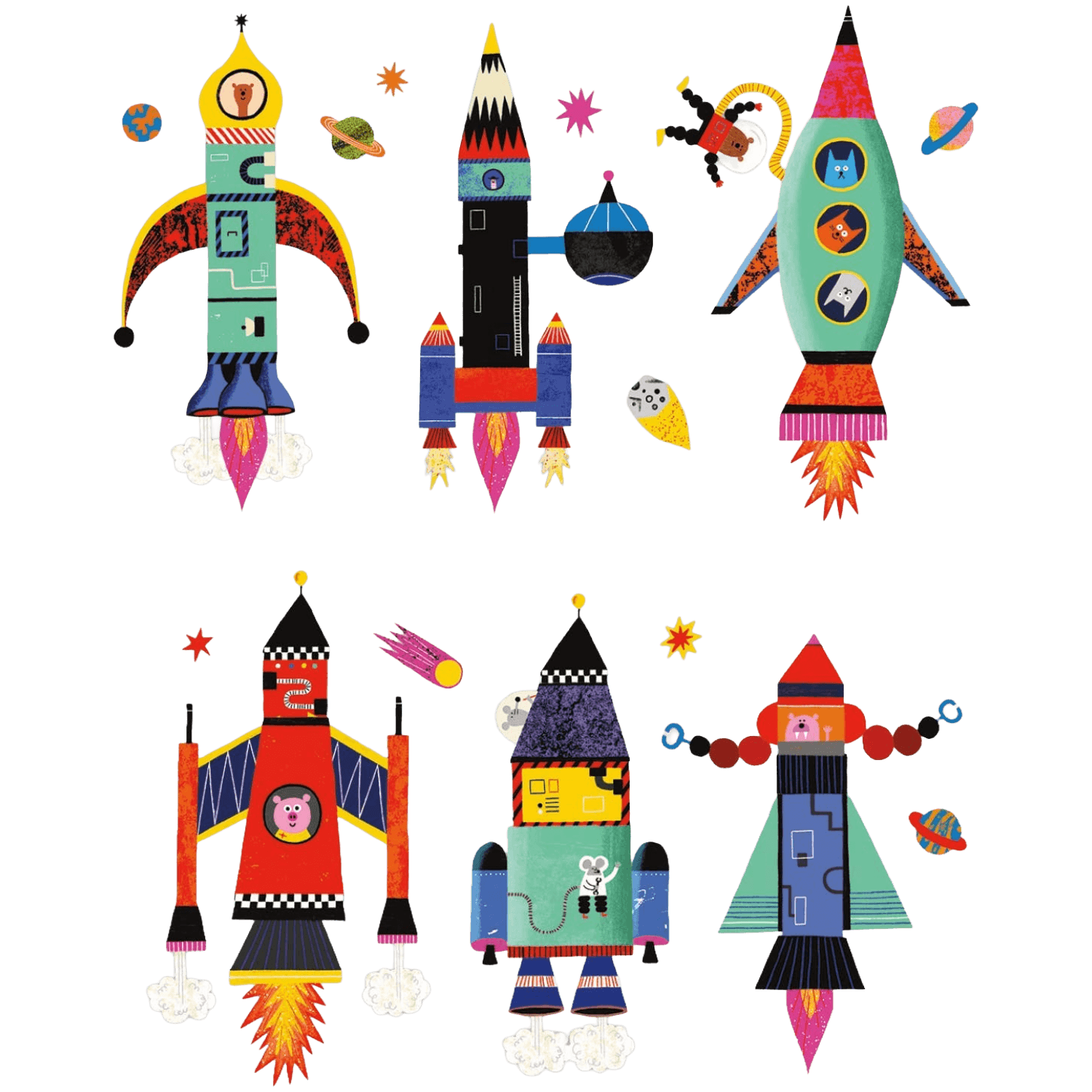 Rocket Ships | Magnetic Build-it