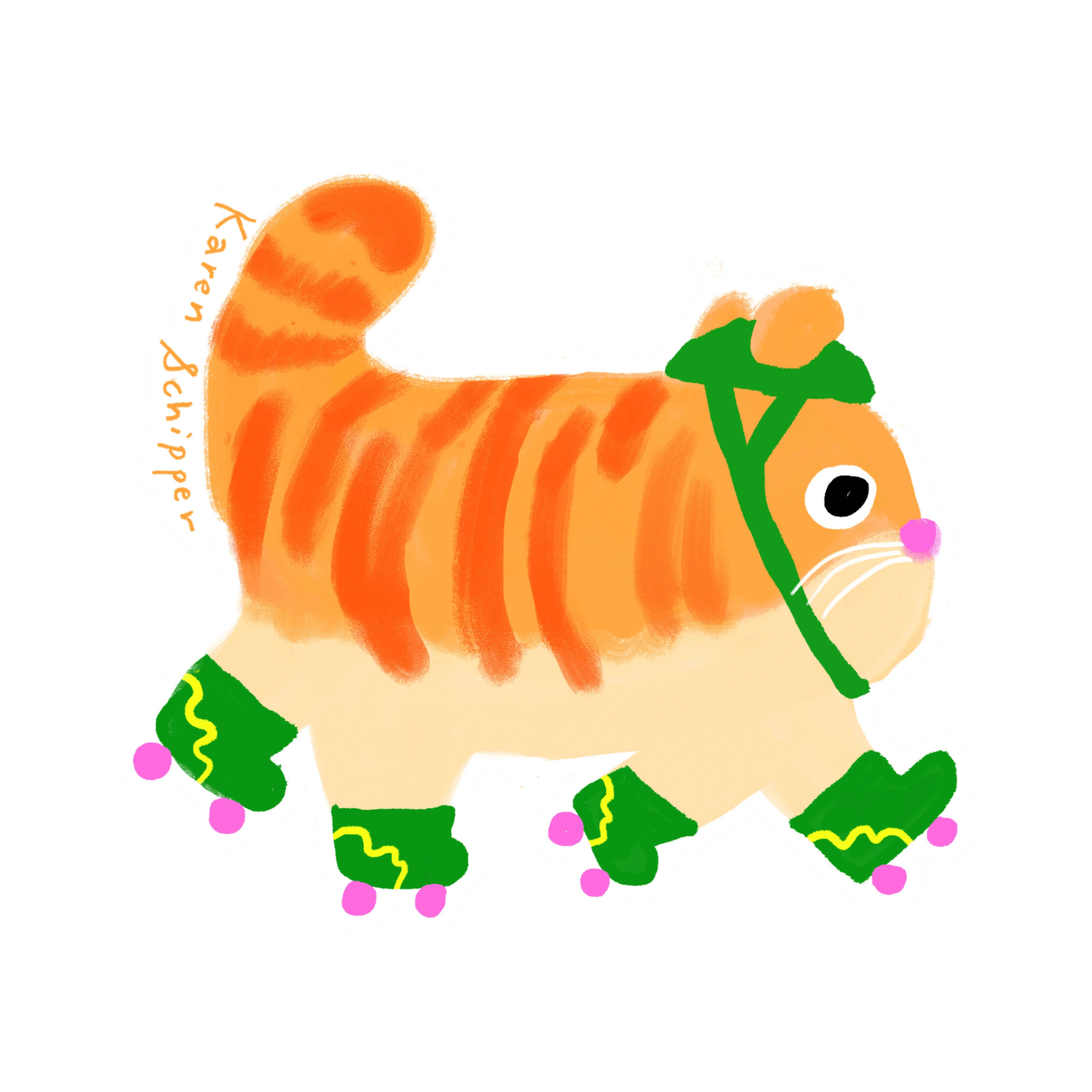 Roller Skate Cat | Sticker