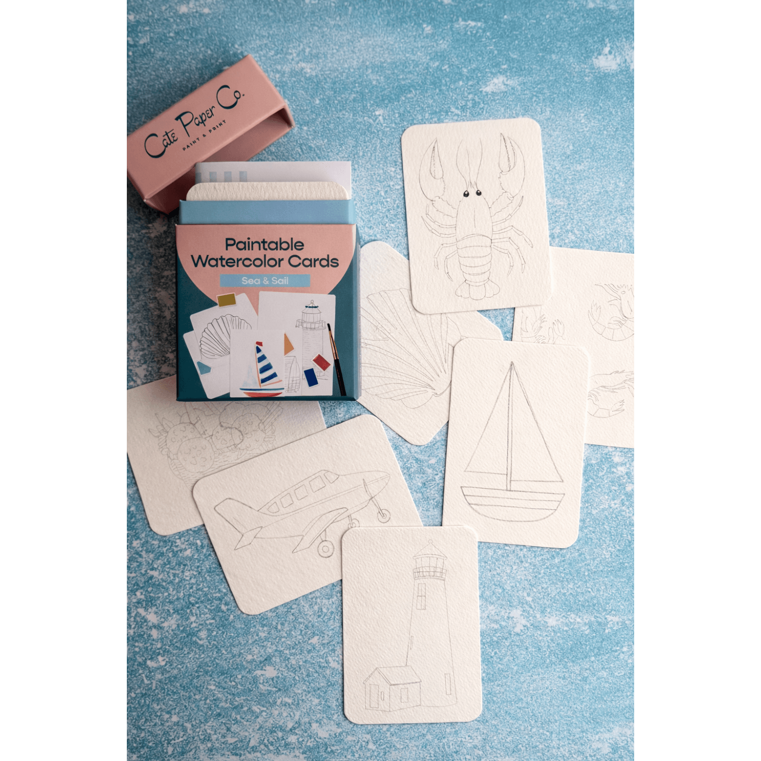 Sea and Sail | Paintable Watercolor Card Deck