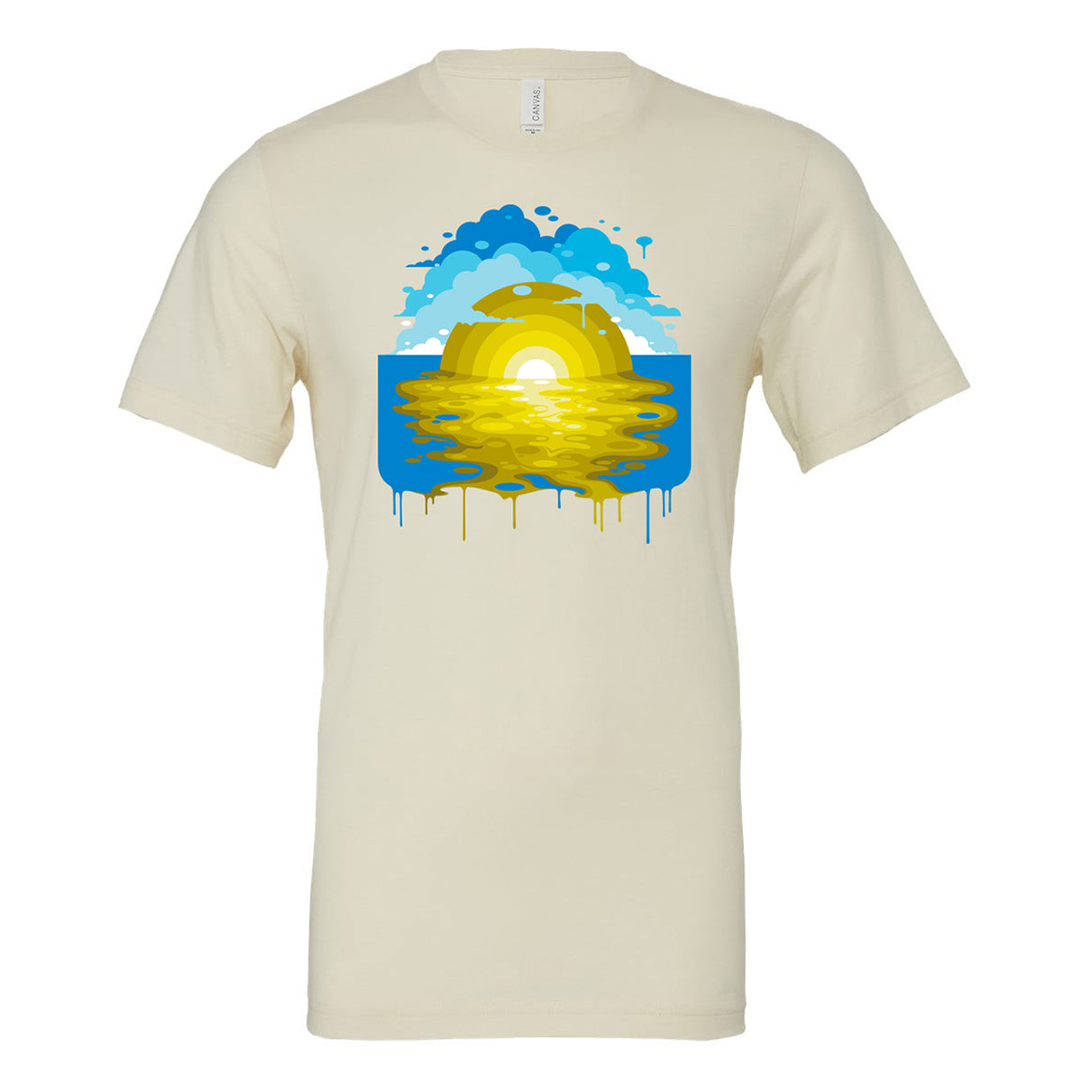 Flat Earth Sunset - Natural White Shirt - Ricky Watts