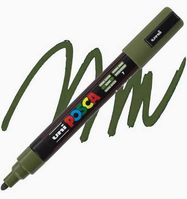 Posca Marker Medium Khaki Green
