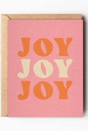 Joy Joy Joy - Retro Holiday Card